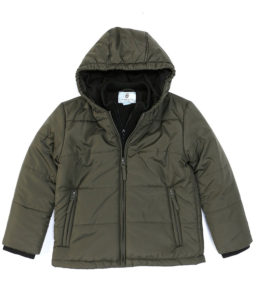 First Wave Big Boys 8-20 Brown Pleather Moto Jacket