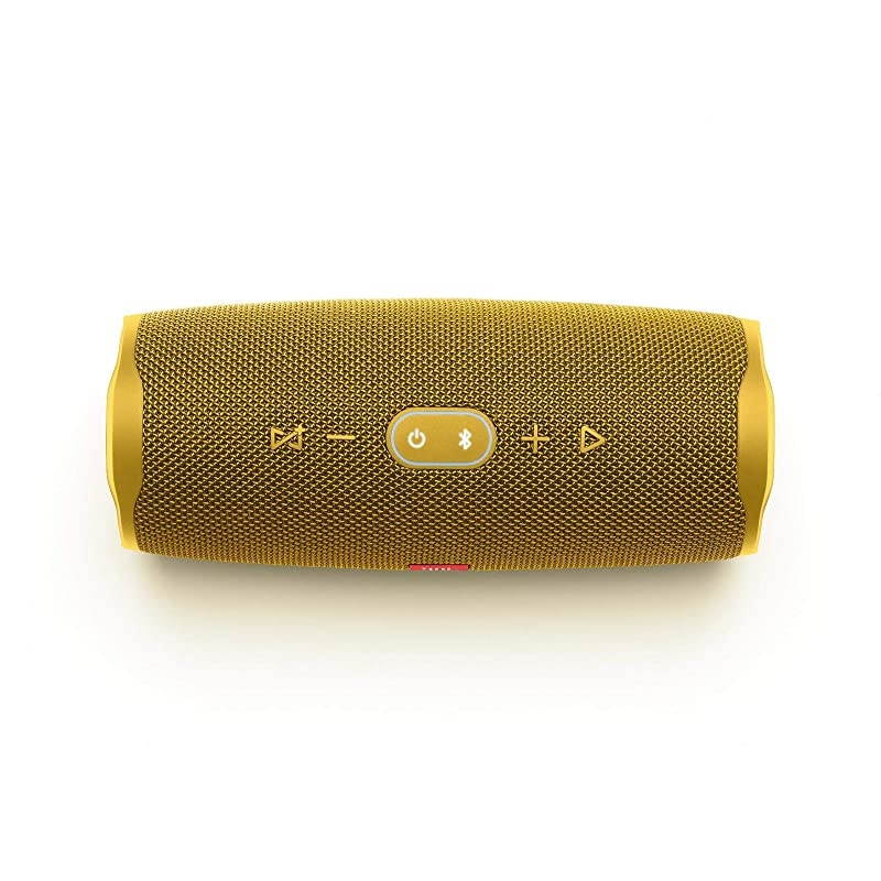 Charge 4 Waterproof Wireless Bluetooth Speaker Bundle with Portable Hard Case - Yellow