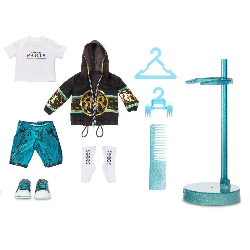 Rainbow High River Kendall – Teal Boy Fashion Doll with 2 Complete Mix & Match Outfits and Accessories