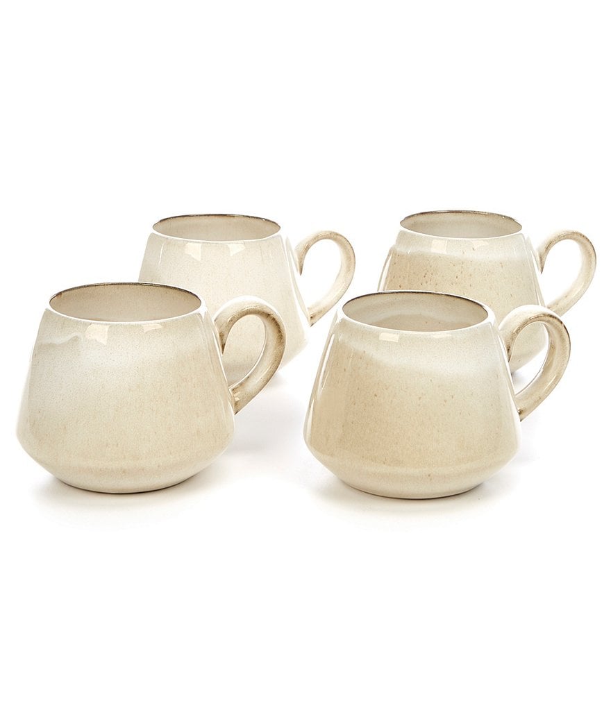Noble Excellence Aurora Collection Glazed Mugs, Set of 4