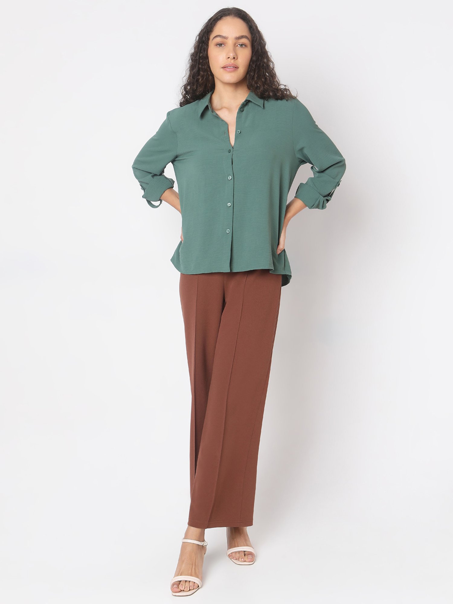 Annabelle by Pantaloons Black Polka Dots Shirt