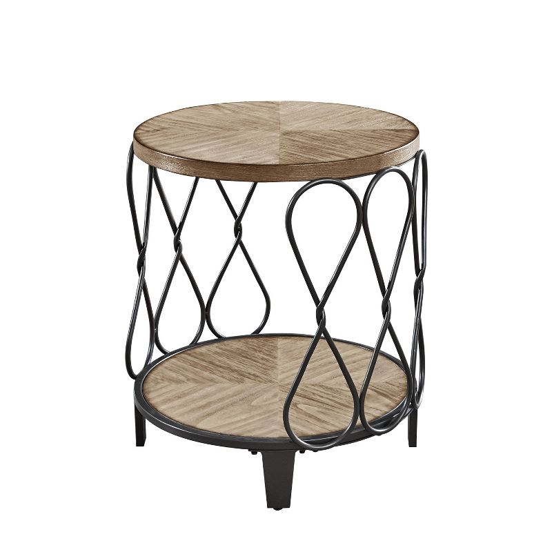 Belcourt End Table Rustic Honey/Metal - Steve Silver Co.