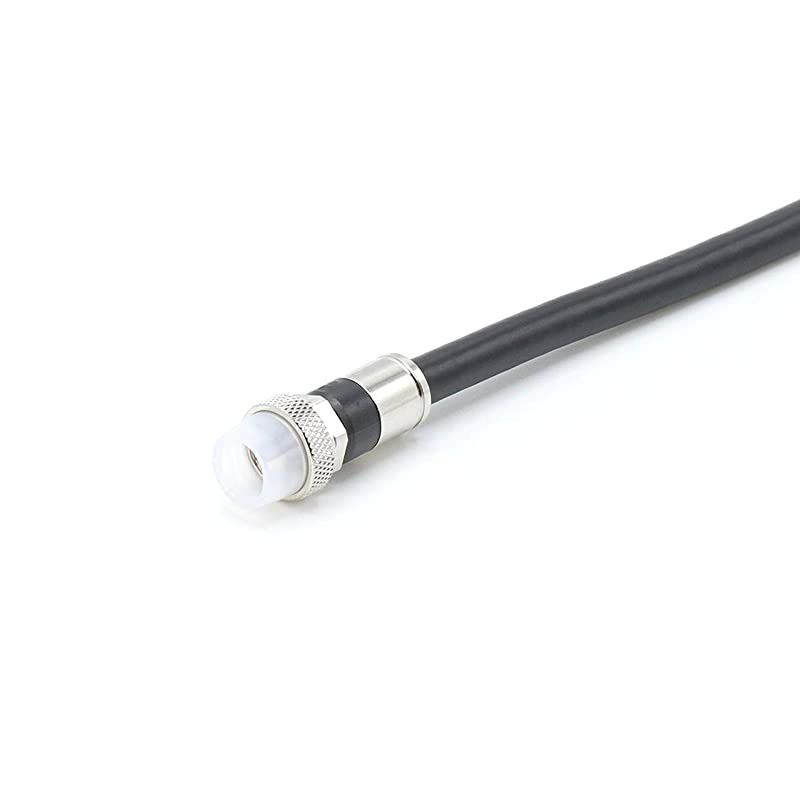 Feet, Black RG6 Coaxial Cable with Rubber booted - Weather Proof - Outdoor Rated Connectors, F81 / RF, Digital Coax for CATV, Antenna, Internet, & Satellite