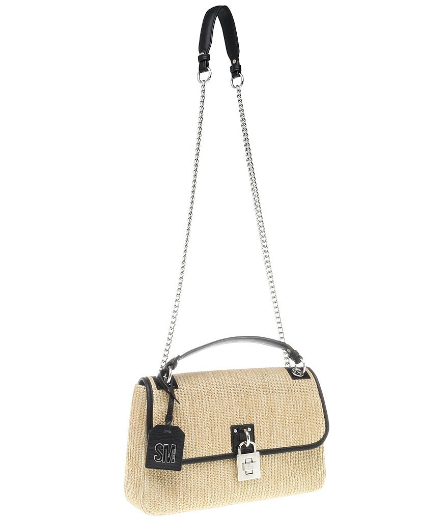 Steve Madden Harbor Straw Turnlock Crossbody Bag