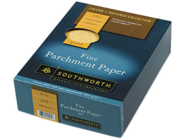 Southworth 994C Parchment Specialty Paper, 24 lbs., 8-1/2 x 11, Gold, 500/Box