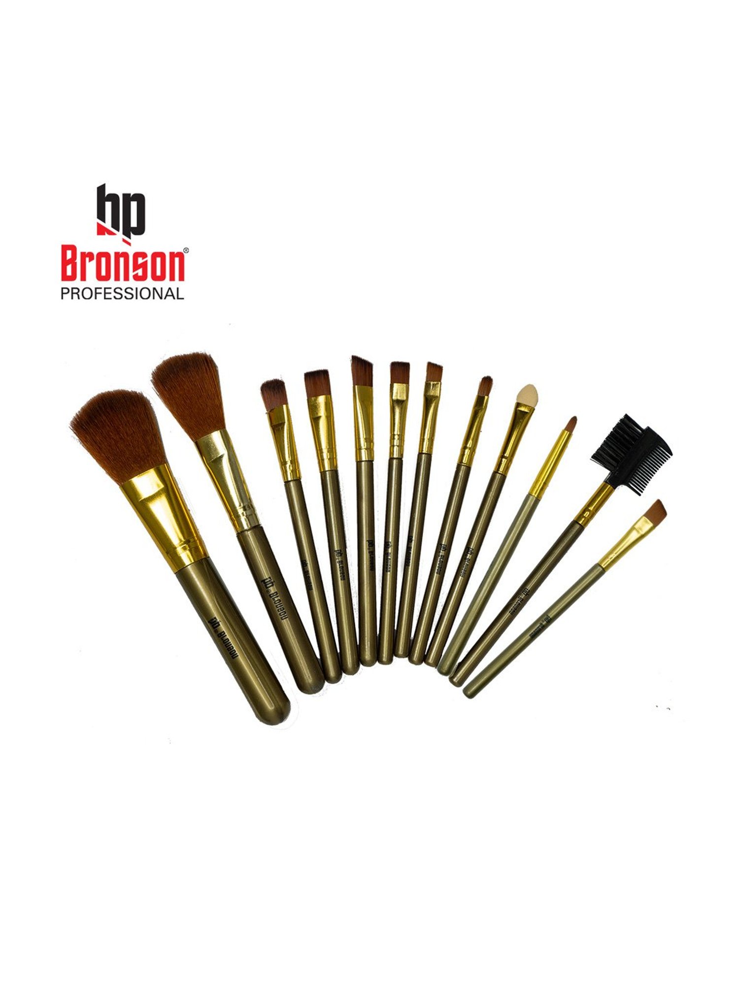 Bronson Professional Mini Makeup Brushes - Set of 12