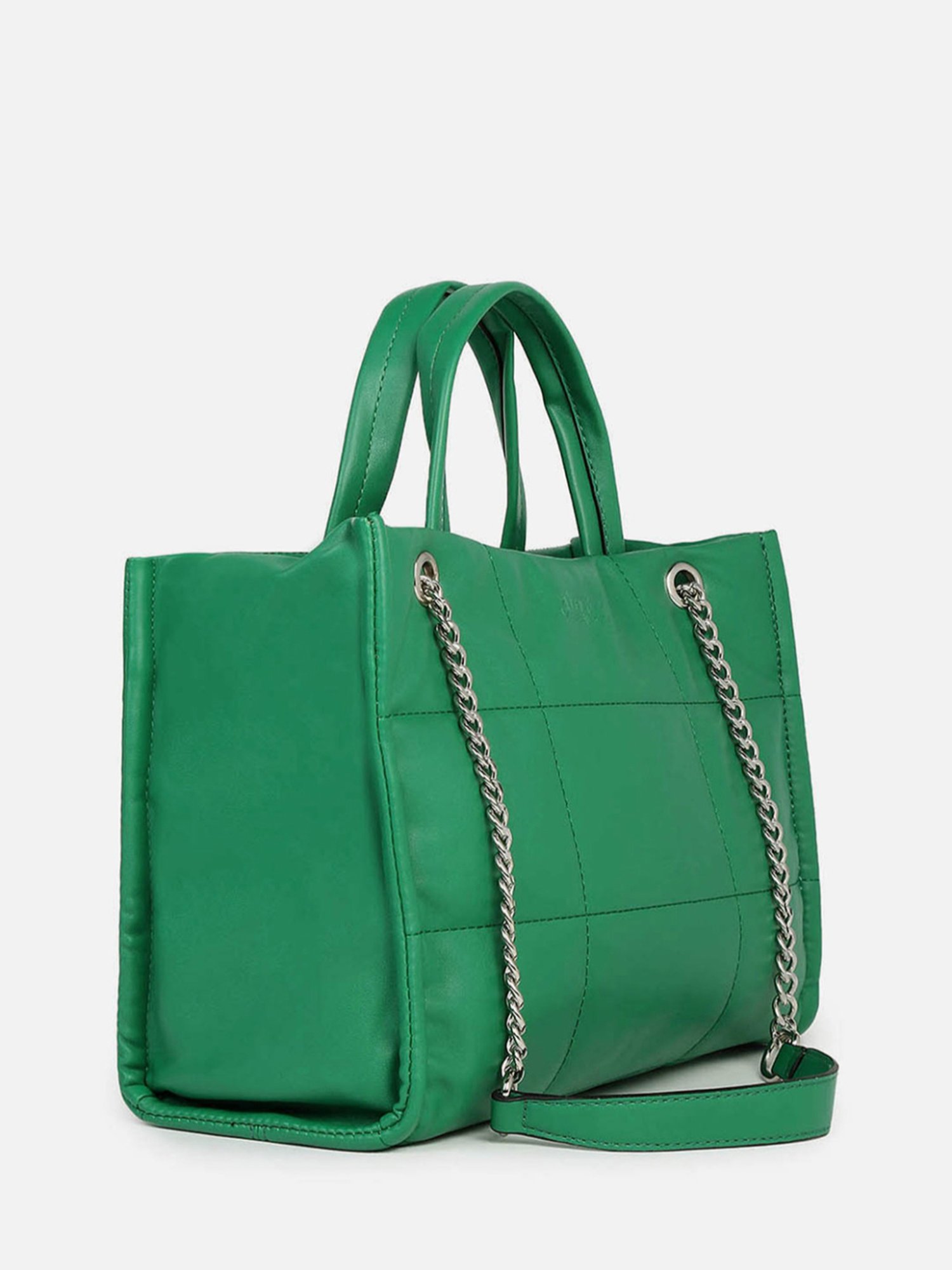 HauteSauce Green Quilted Medium Handheld Handbag