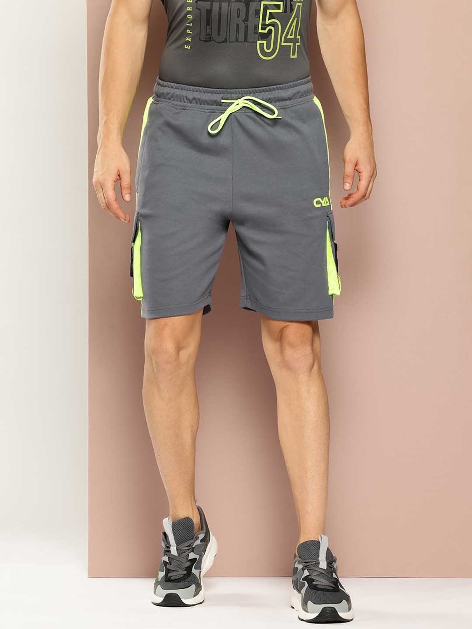 Club York Grey Regular Fit Sports Shorts
