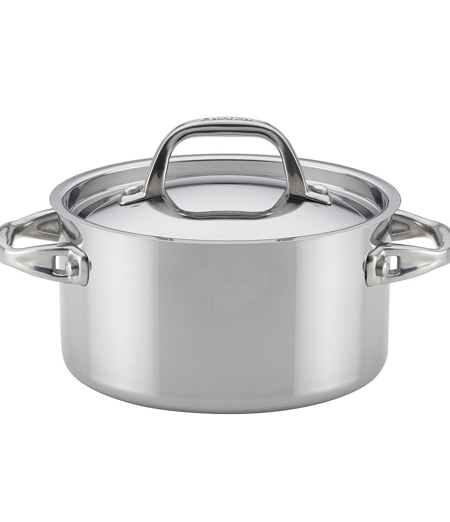 Anolon Tri-Ply Clad Stainless Steel Covered Saucepot