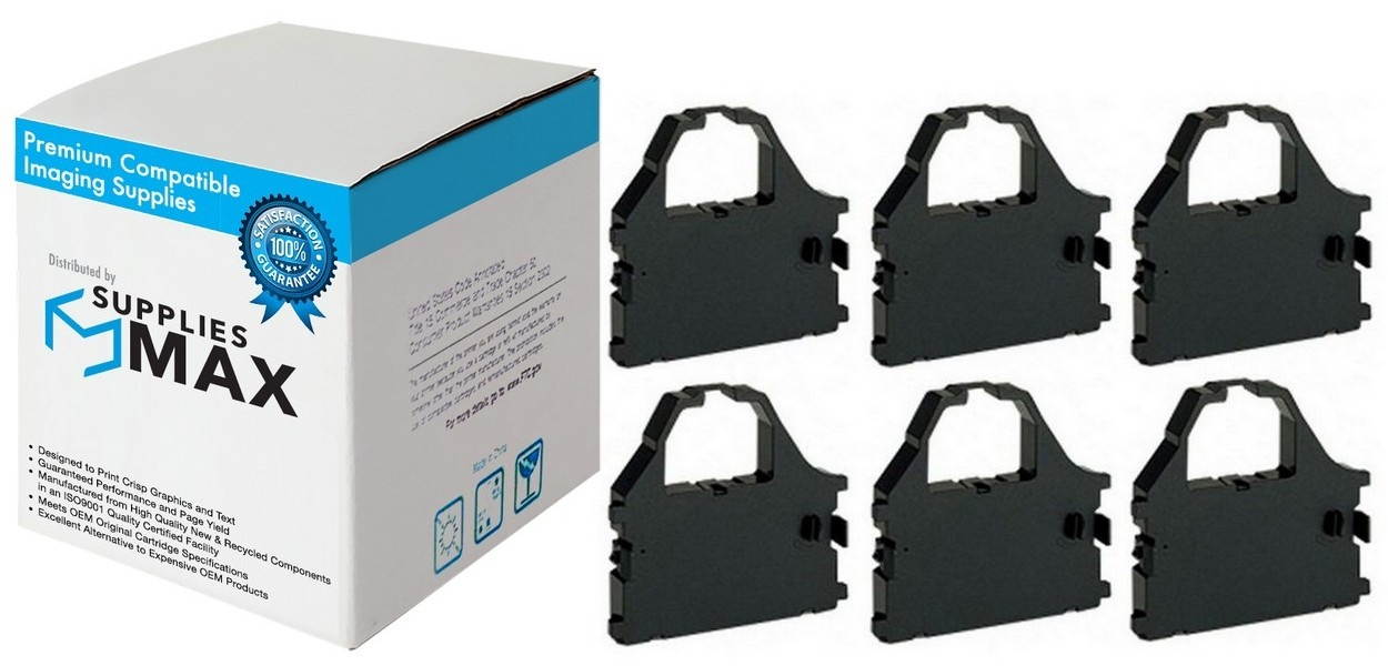 SuppliesMAX Compatible Replacement for Star Micronics NX-2400/2410/2480/LC24-15 Red Printer Ribbons (6/PK) (LZ24R)