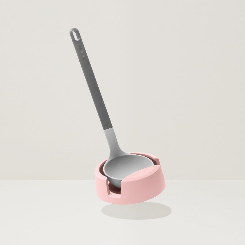 GG Collection Grazia Cream Ceramic Spoon Rest With Metal Holder