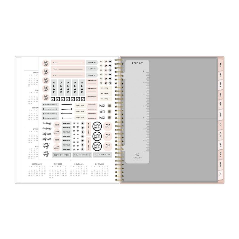 Undated Teacher Planner 8.5" x 11" Large Weekly Lesson Plan Book Botanical Floral - TF Publishing