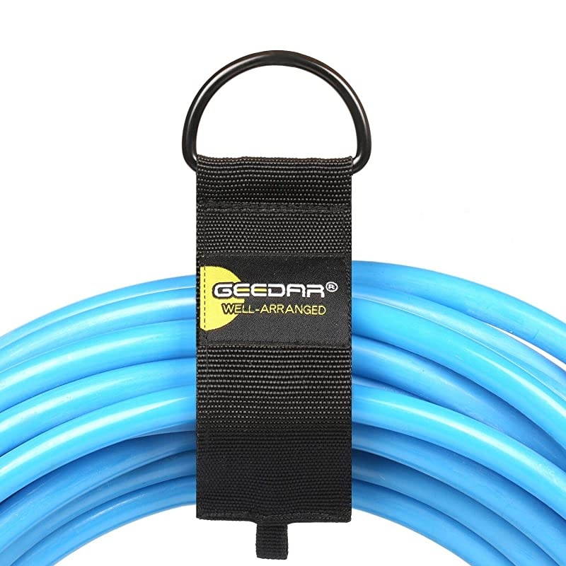 Extension Cord Wrap Organizer and Holder 8 Packs Cord Storage Straps with Heavy Duty Metal DRing Loop for Water Hoses Power Cable Ropes and More Large Size X 4 Medium Size X 4