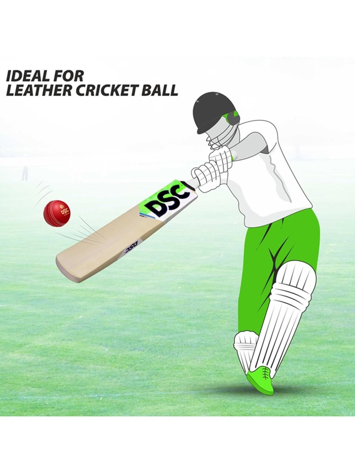 DSC Spliit 77 Kashmir Willow Cricket Bat Size - 4