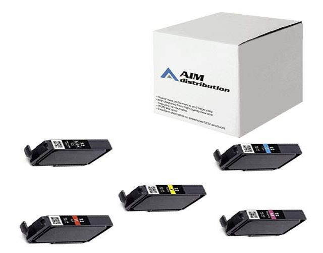 AIM Compatible Replacement - Canon Compatible PIXMA PRO 10 Inkjet Combo Pack (MBK/C/M/Y/R) (PGI-72MBKCMYR) - Generic