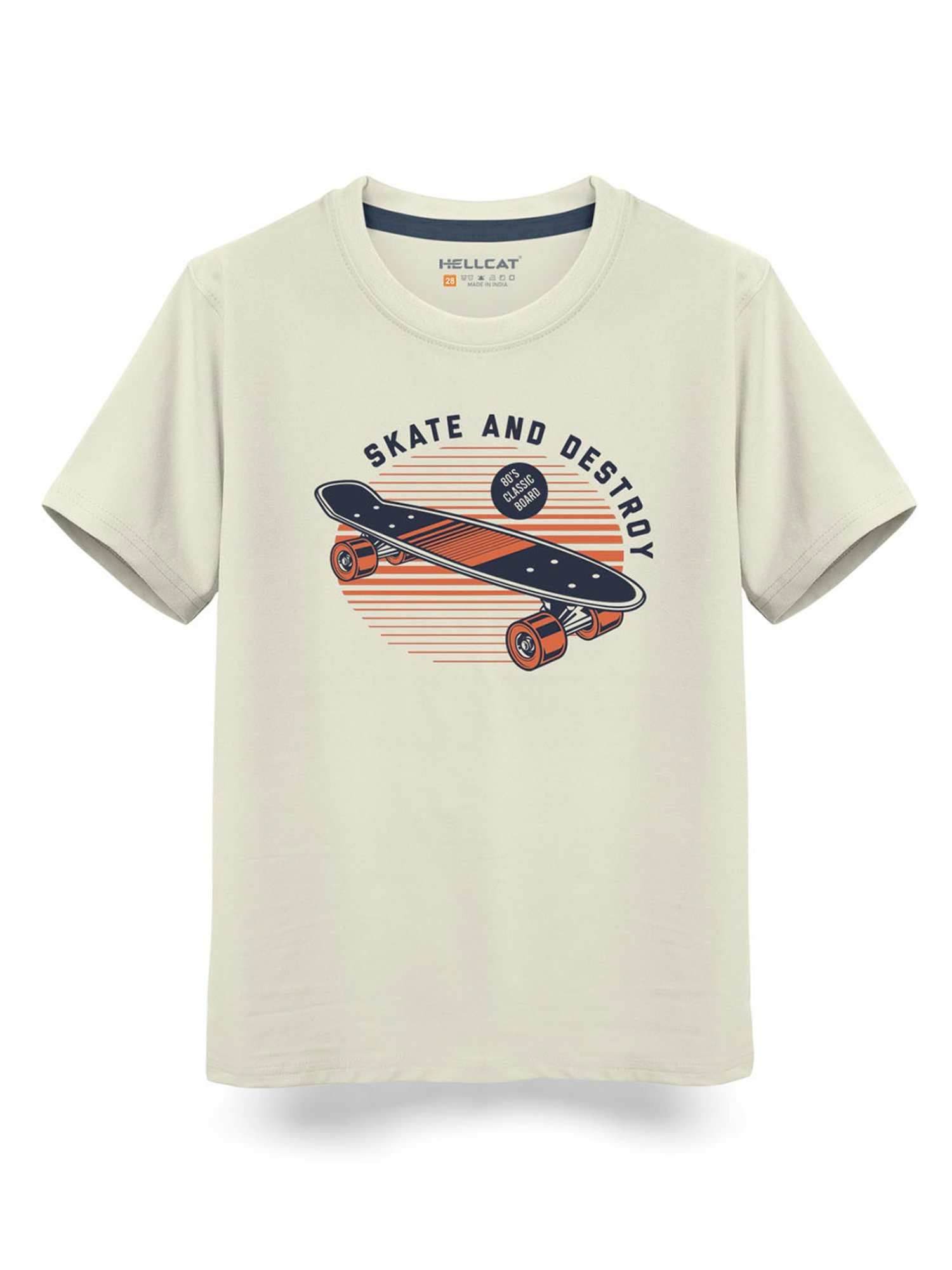 HELLCAT Boys Burgundy & White Printed T-Shirt (Pack Of 2)