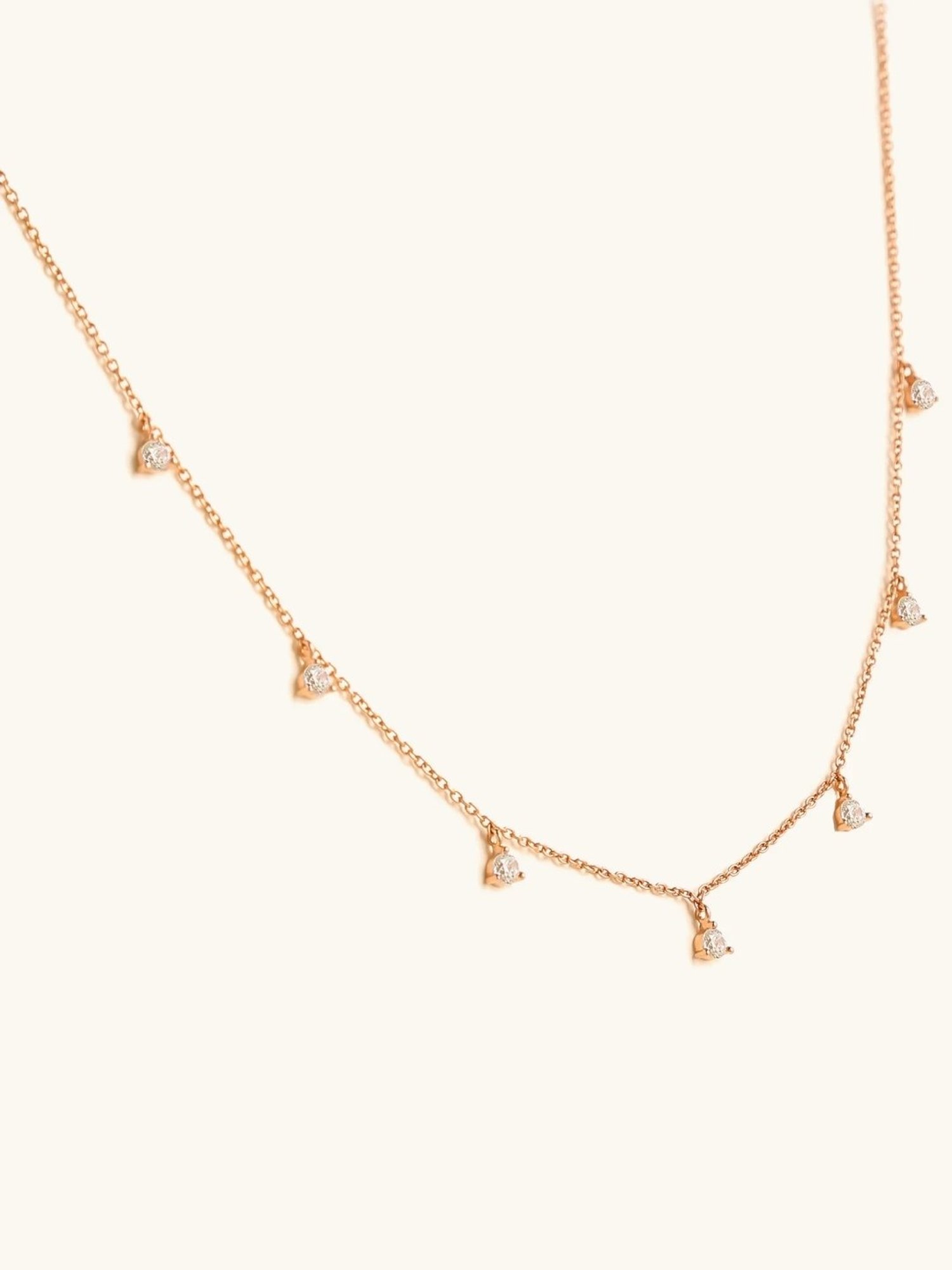 Mabel 92.5 Sterling Silver Rose Gold-Plated-Plated Tiny Twinkle Necklace