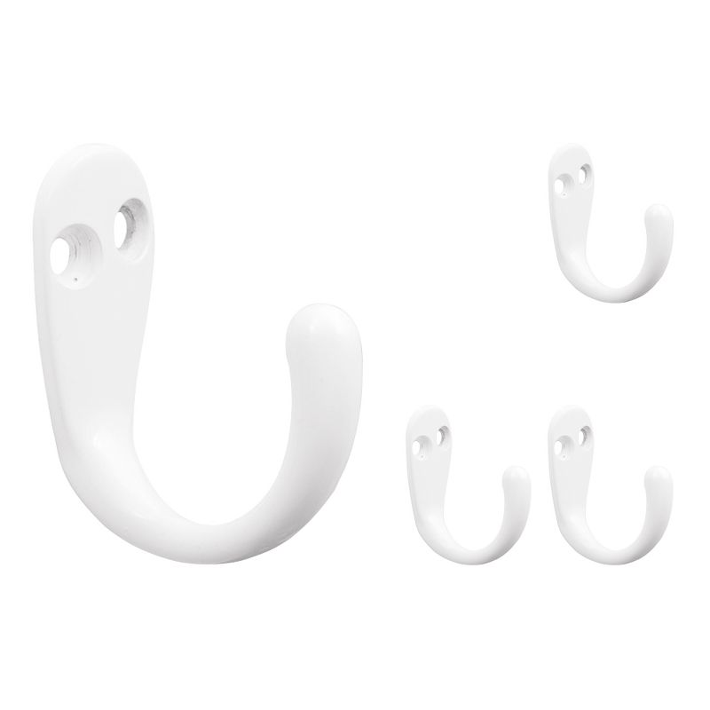 Franklin Brass 5pk Single Prong Robe Decorative Hooks White