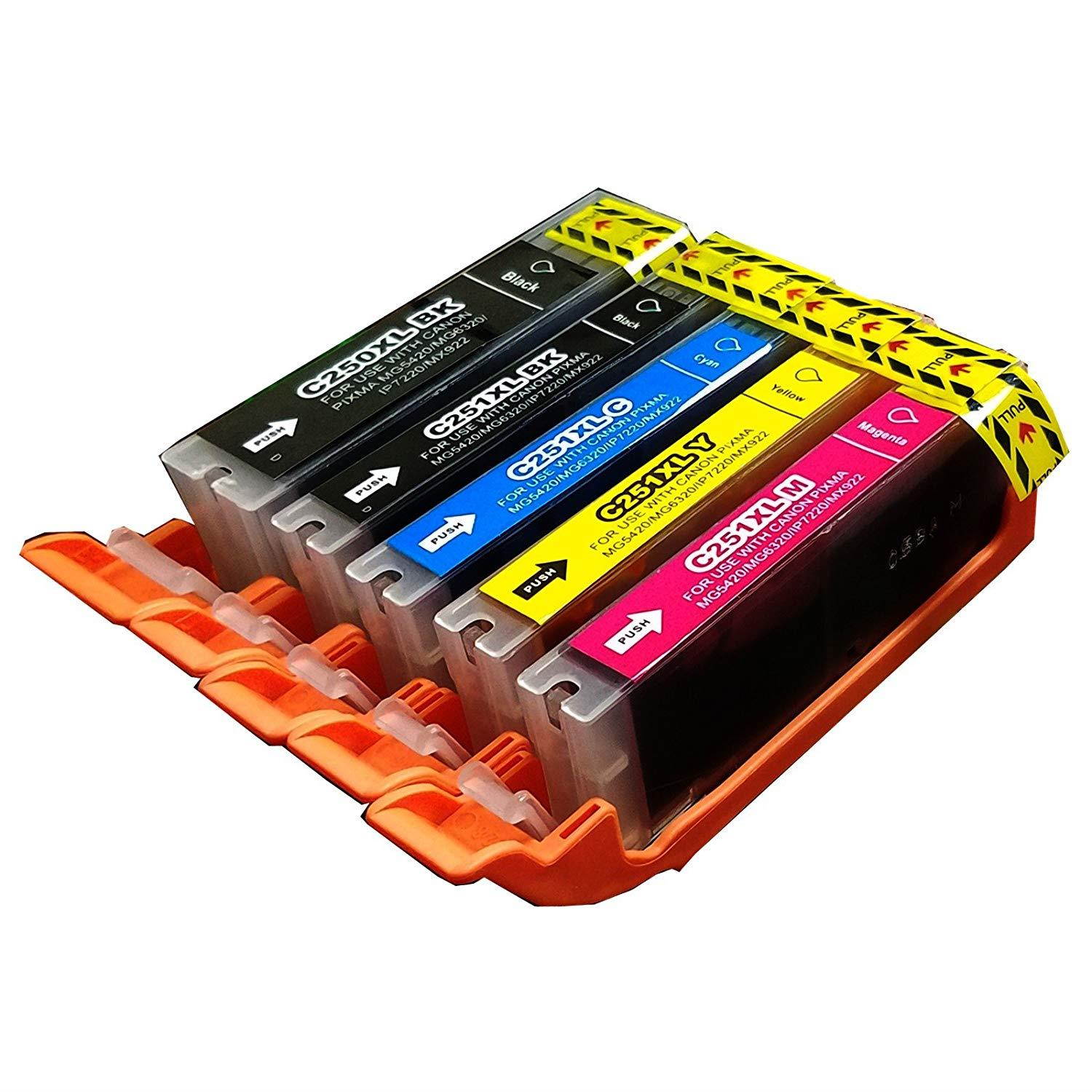 INK4WORK 20 Pack PGI-250XL & CLI-251XL Compatible Ink Cartridge Set for Pixma IP7220, MG5420, MG6320, MX722, MX922