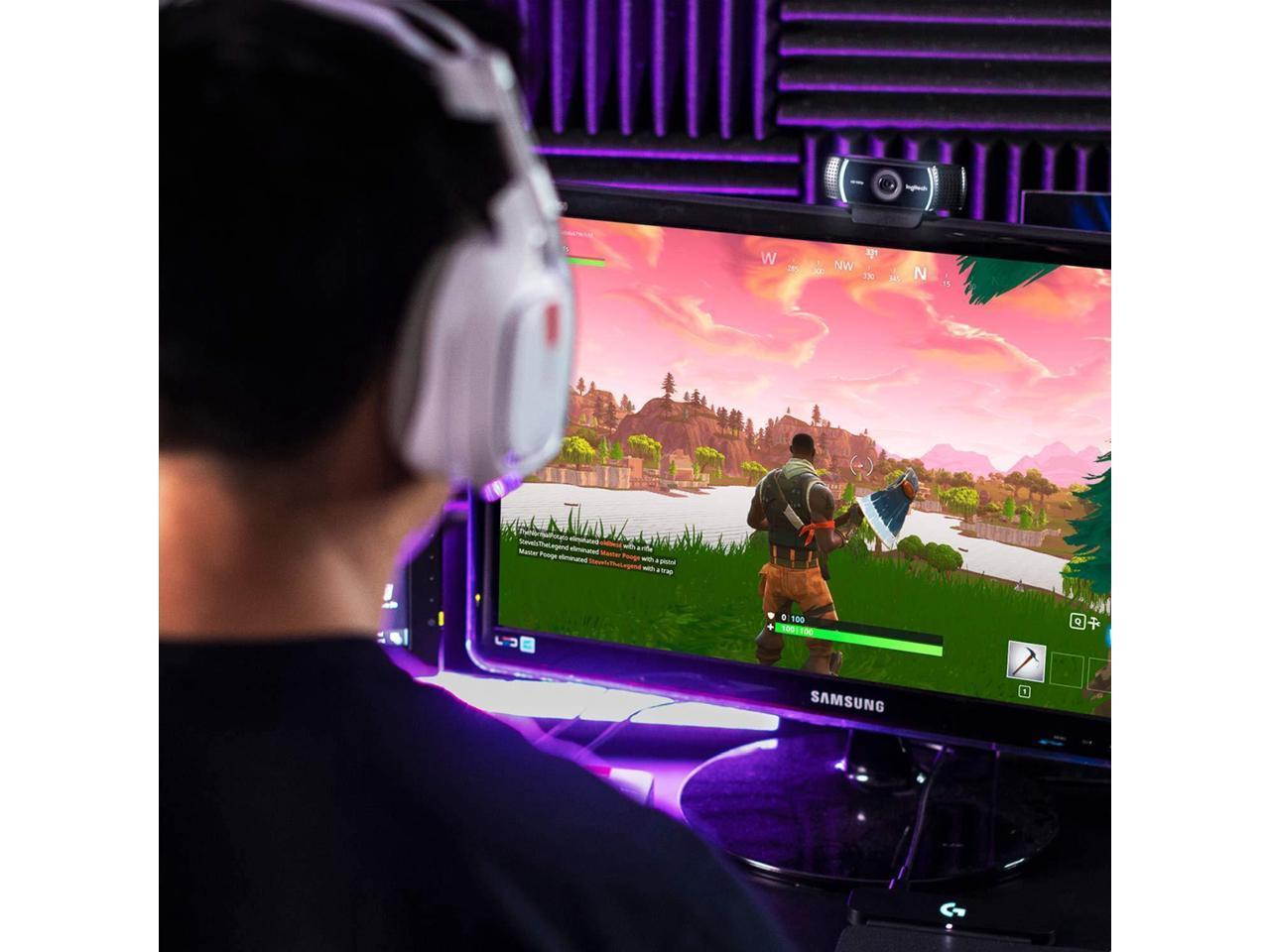 Logitech C922 HD Pro Stream Webcam With Micphone Desktop or Laptop Full HD 1080P Video YouTube or Twitch Streaming & Recording at 60Fps Auto Focus anchor webcam