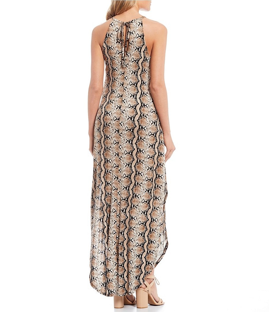 Stilletto's Snake High Neck Maxi Dress