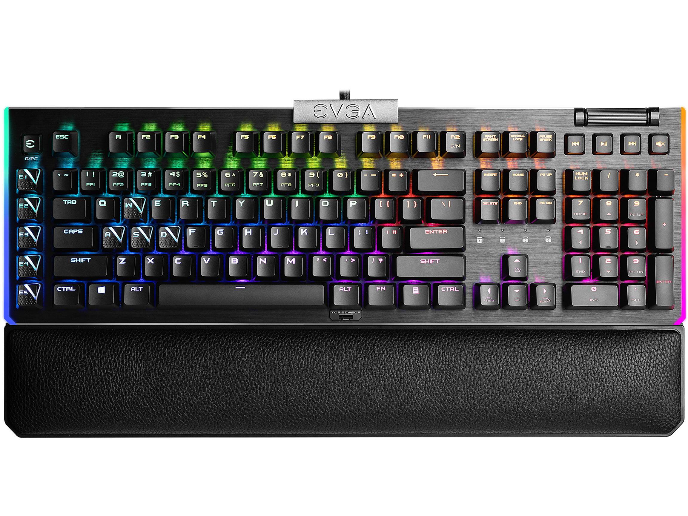 EVGA Z15 RGB Gaming Keyboard, RGB Backlit LED, Hotswapable Mechanical Kailh Speed Bronze Switches 822-W1-15US-KR (Clicky)