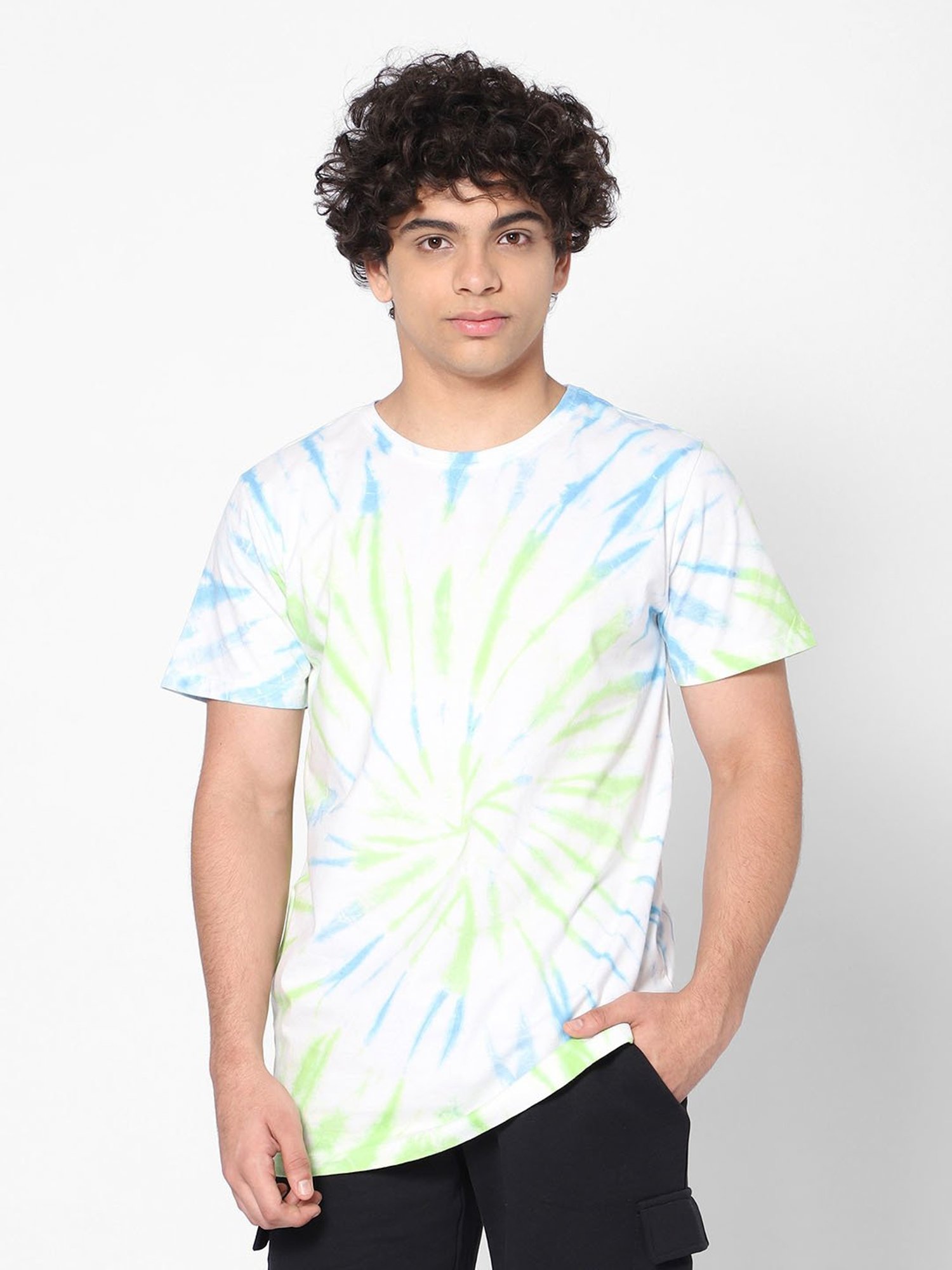 TeenTrums Boys White Tie & Dye T-Shirt