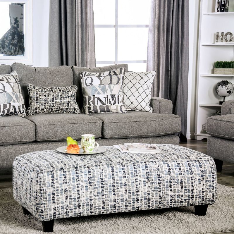 Stayton Rectangular Ottoman Gray - miBasics