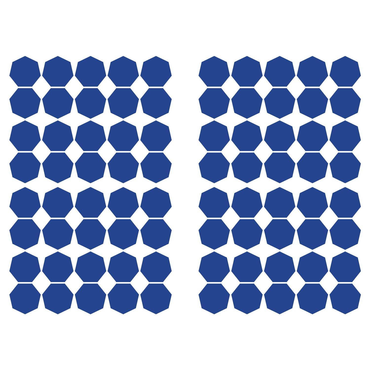 LiteMark 1 Inch Yellow Removable Heptagon Decals - Pack of 160