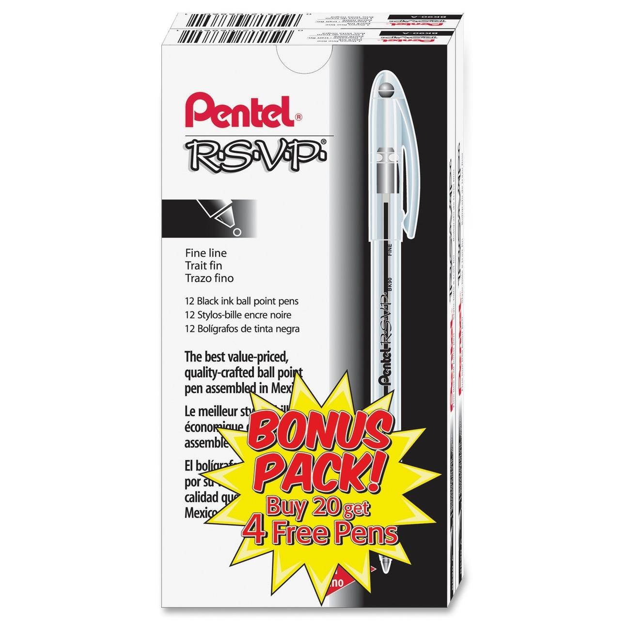 Pentel R.S.V.P. Ballpoint Stick Pens