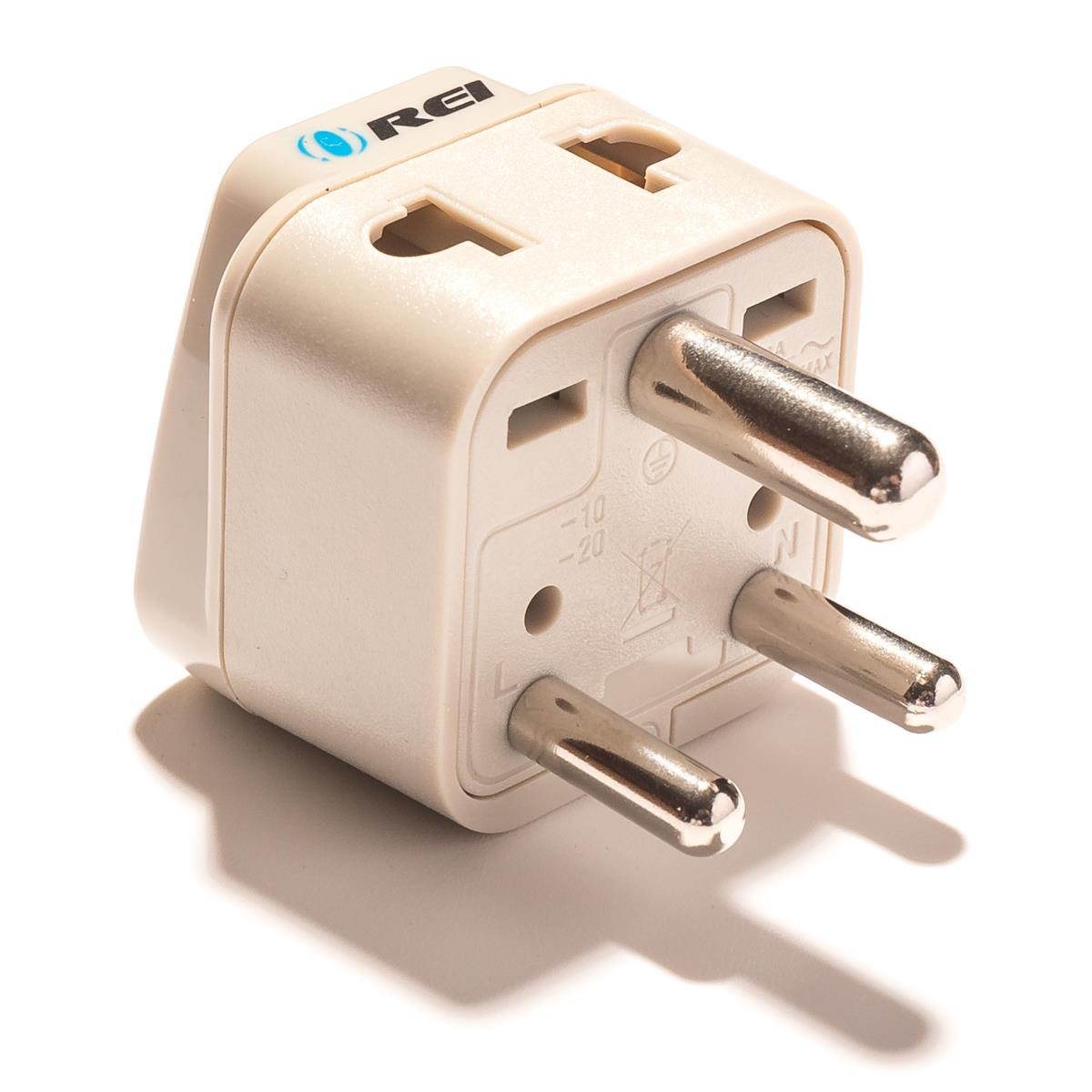OREI Grounded Universal 2 in 1 Plug Adapter Type D for India, Africa & more - High Quality - CE Certified - RoHS Compliant WP-D-GN