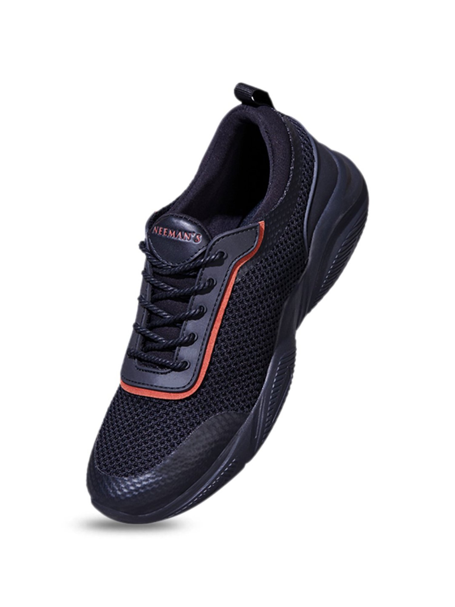 Neemans Men's Sole Max Black Running Shoes