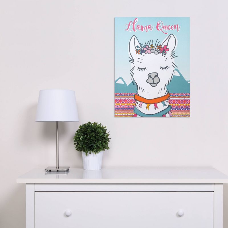Trend Lab Unframed Wall Canvas Llama Queen