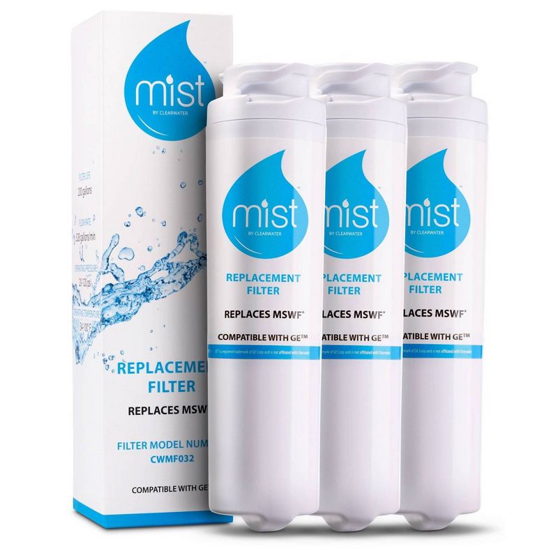 Mist MSWF Refrigerator Water Filter Replacement, Compatible with GE Models 101820A, 101821B and 101821