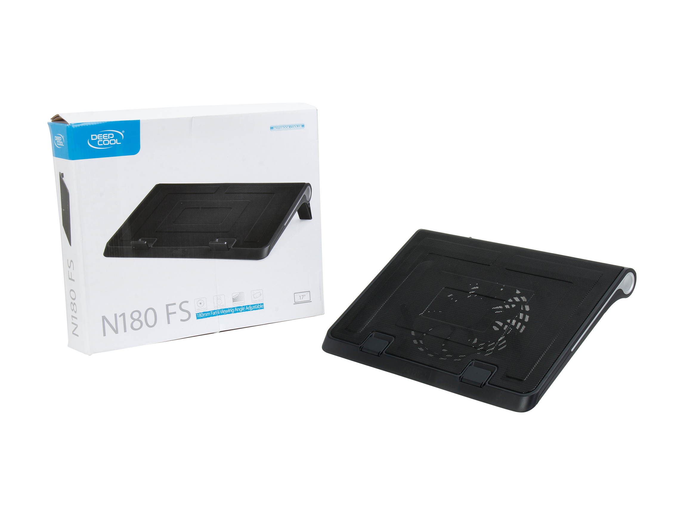 DEEPCOOL N180 FS Laptop Cooling Pad 17" Metal Mesh Panel 180mm Fan