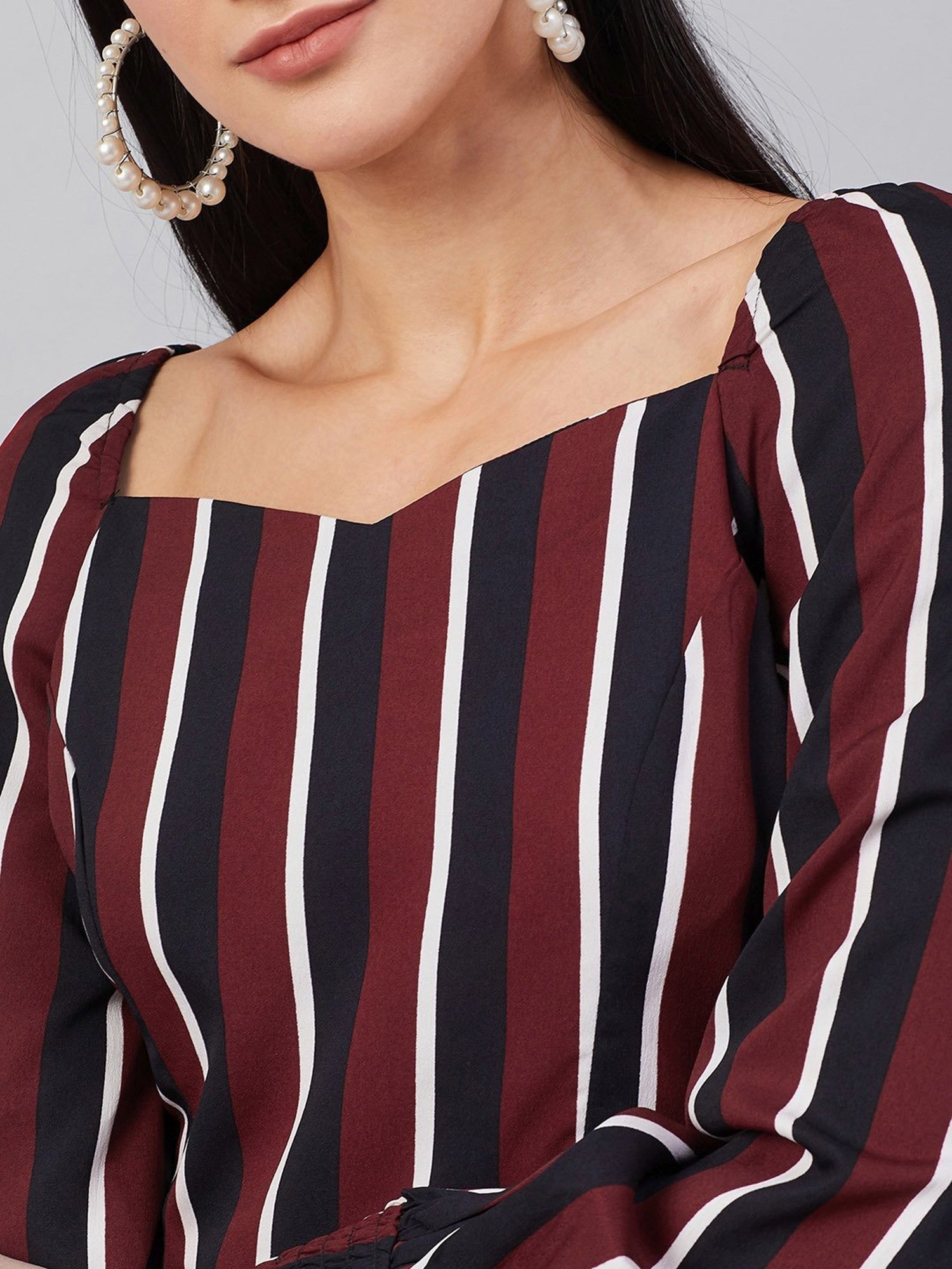 Rare Multicolor Striped Crop Top