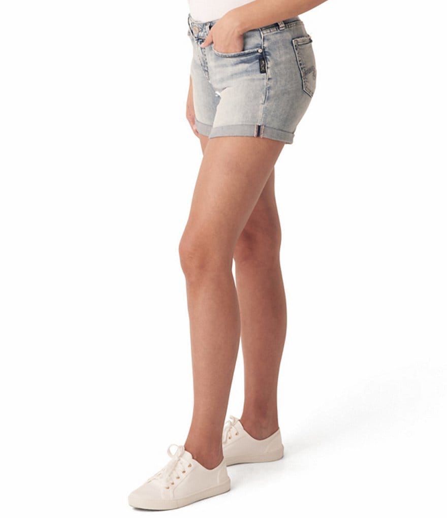 Celebrity Pink High Rise Destructed Frayed Hem Denim Shorts