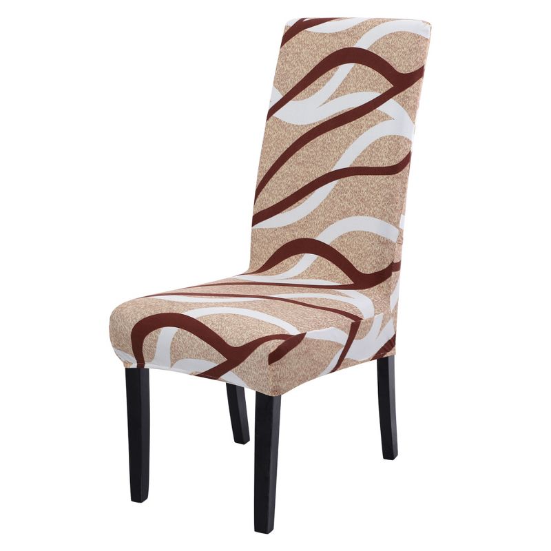 1 Pc Polyester Spandex Stretchy Removable Washable Dining Chair Slipcovers Multicolored  - PiccoCasa