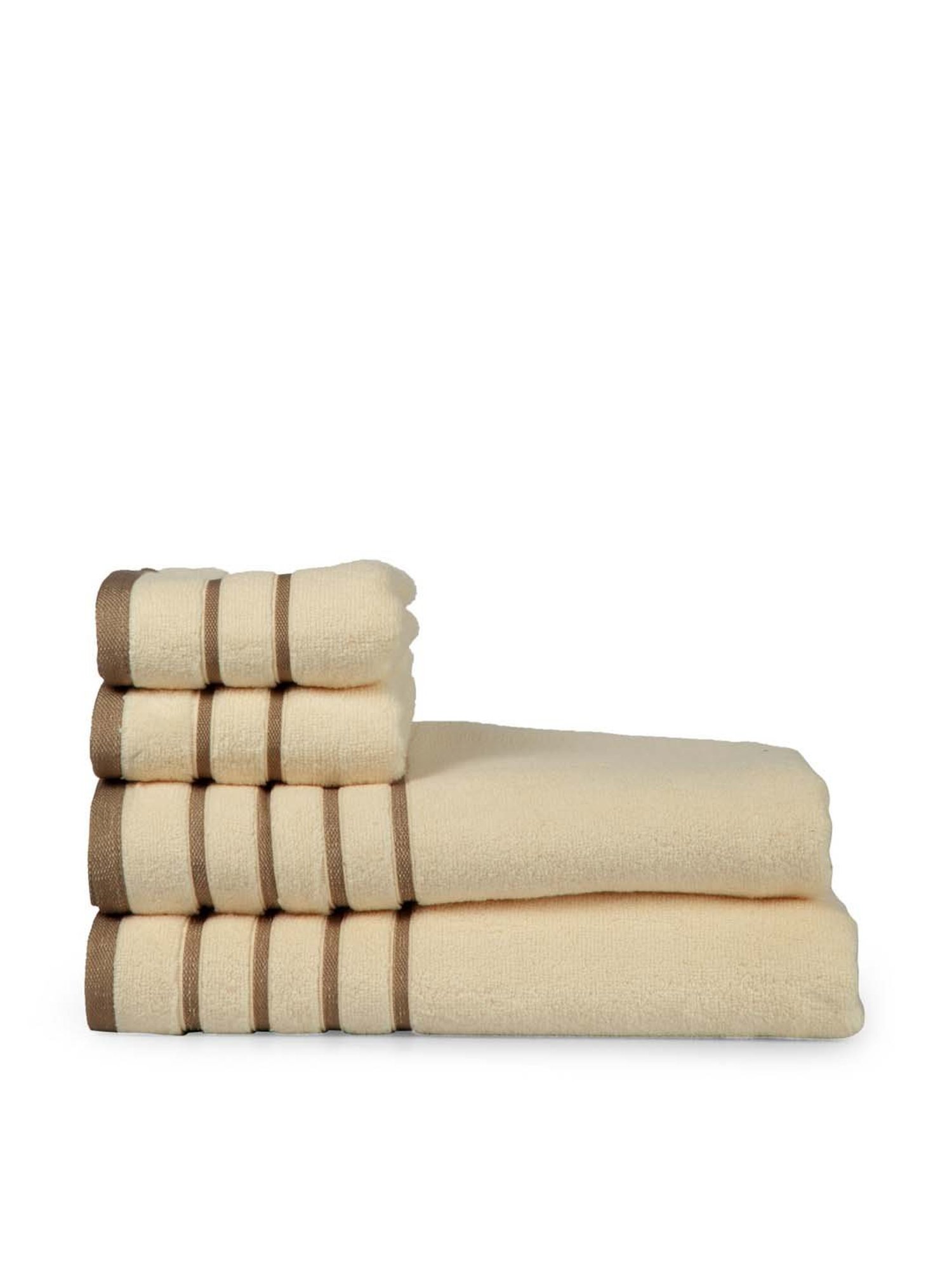 Mark Home 100% Cotton 500 GSM Zero Twist Simply Soft Ivory Towel Set
