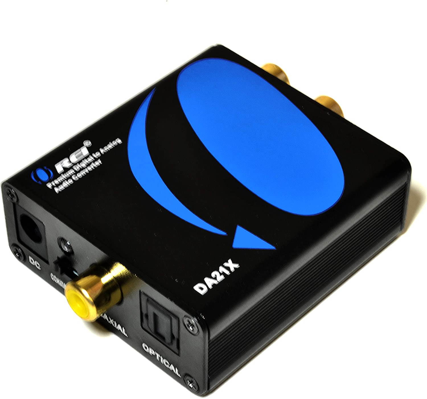 Orei DA21 Optical SPDIF/Coaxial Digital to RCA L/R Analog Audio Converter with 3.5mm Jack Support Headphone/Speaker Outputs