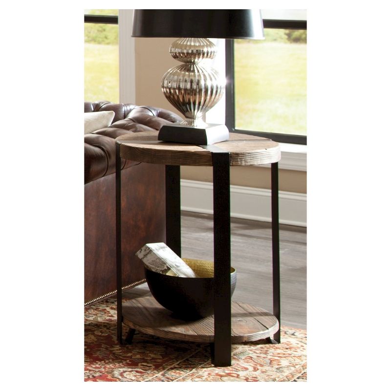 20" Modesto Diameter Round End Table Brown - Alaterre Furniture