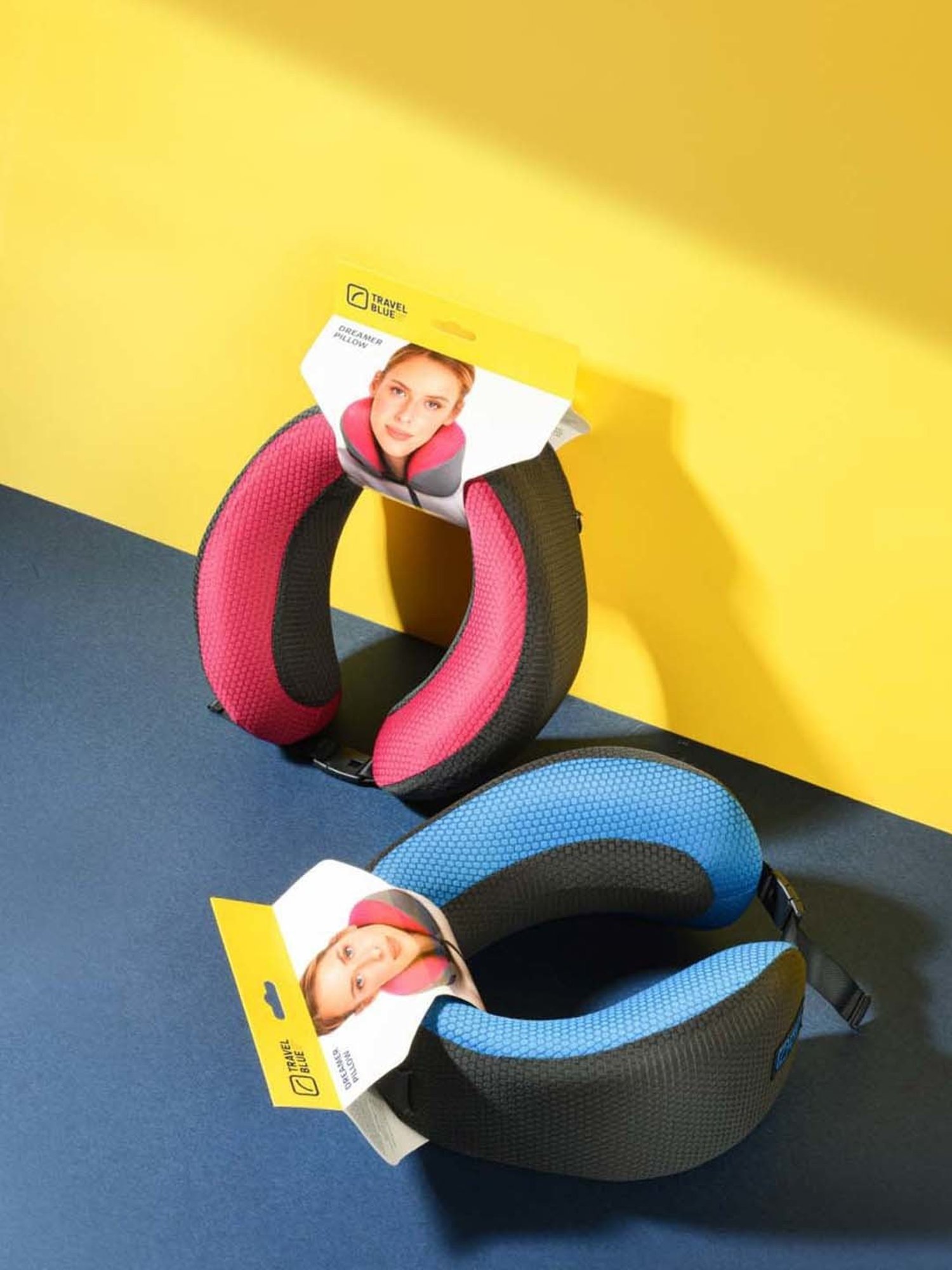 Travel Blue Pink Memory Foam Neck Pillow