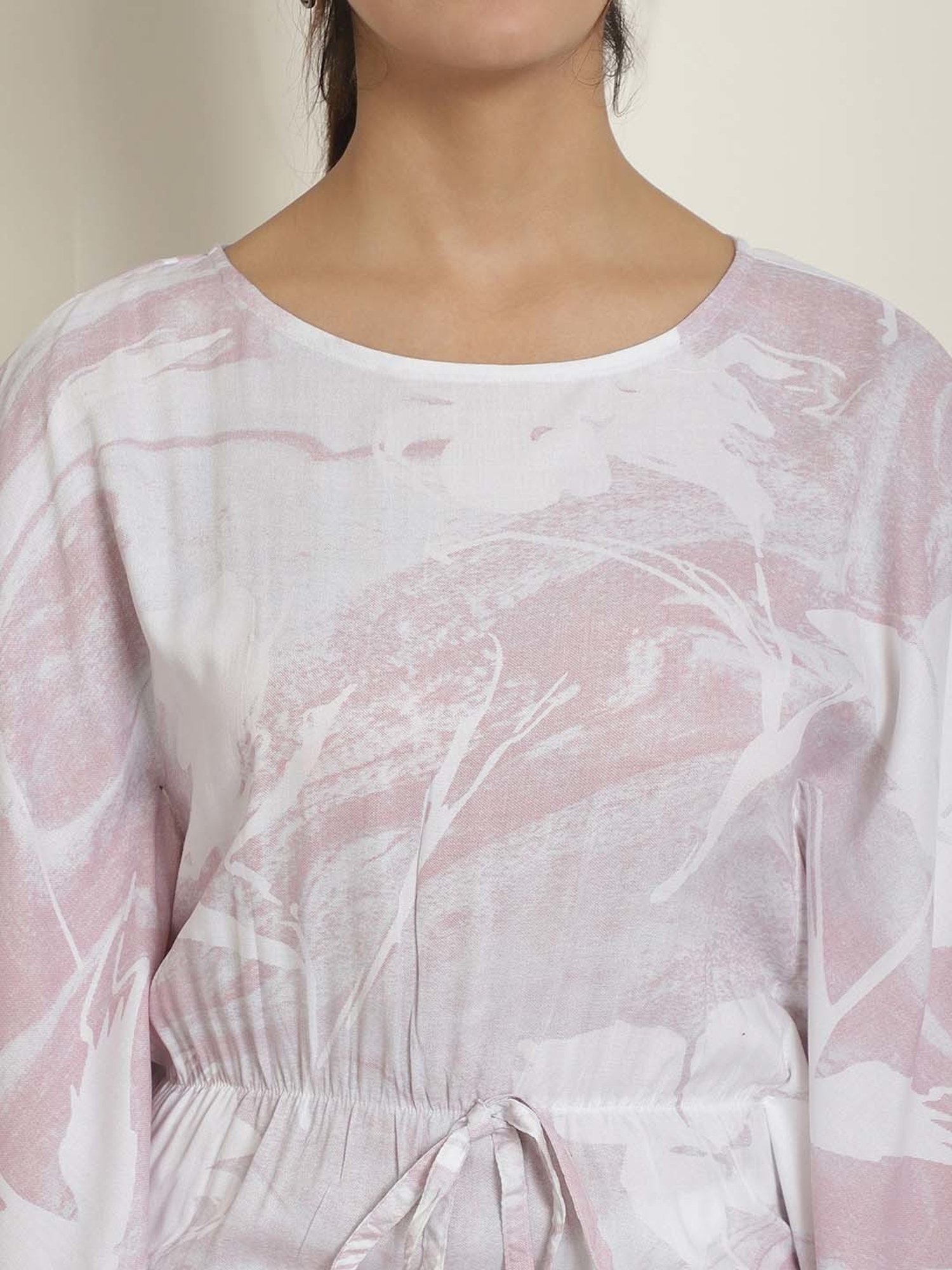 Indian Needle Light Purple Kaftan Tunic & Pant Set