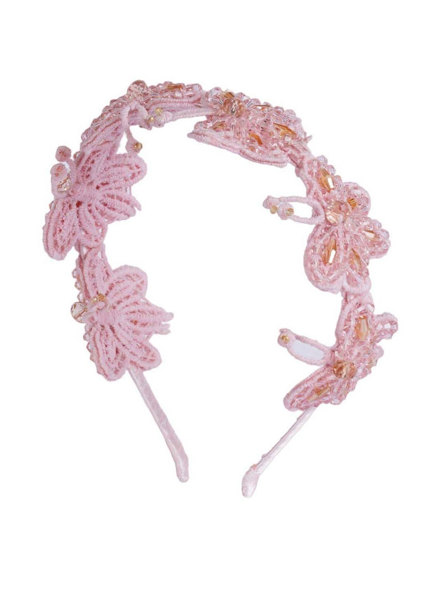 Choko Pink Embellished Hair Band