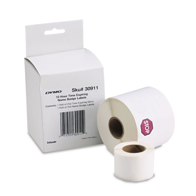 DYMO Visitor Management Time-Expiring Name Badges Adhesive 2-1/4 x 4 250/Box 30911