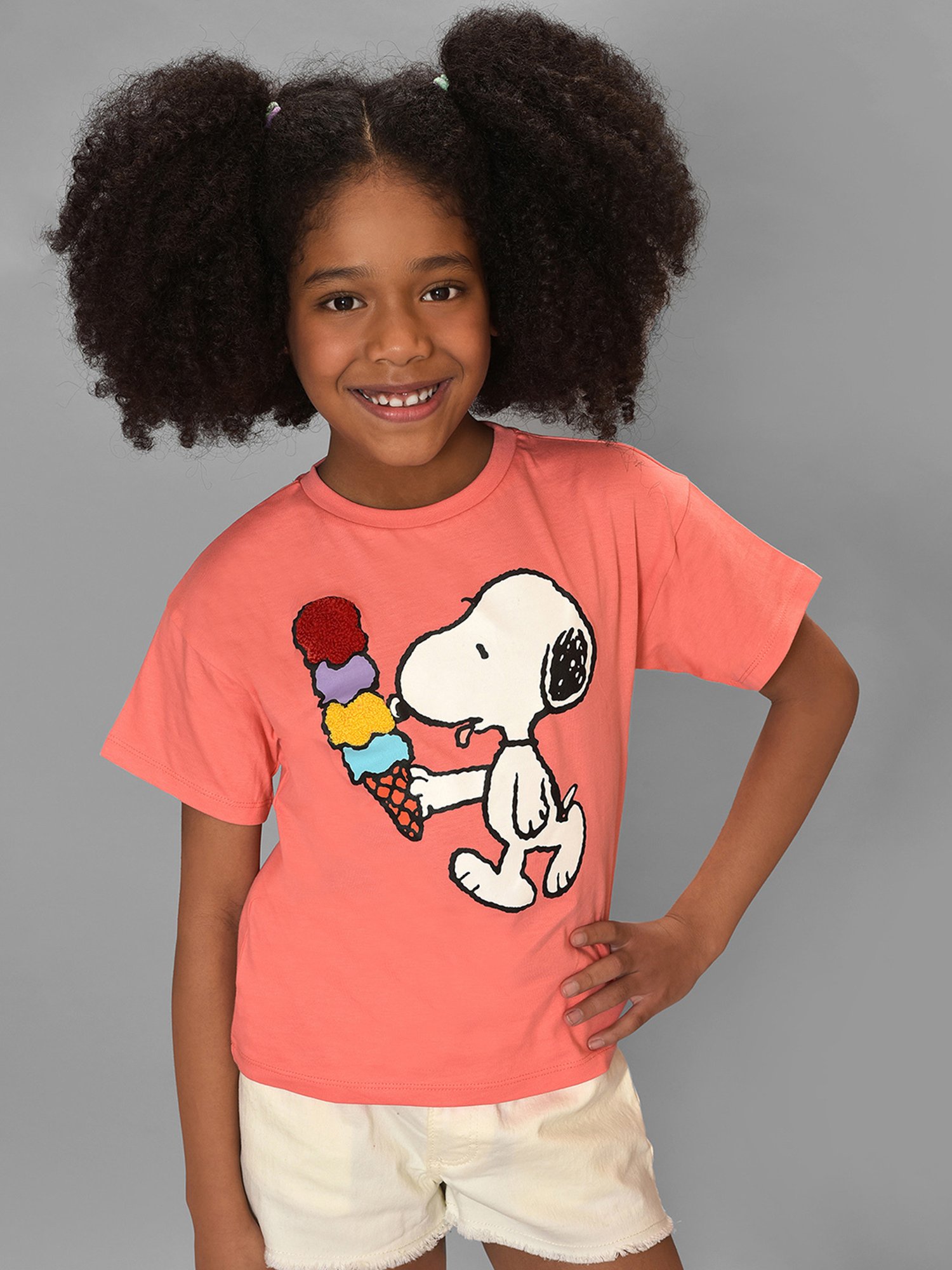 MiArcus Kids Pink Printed T-Shirt