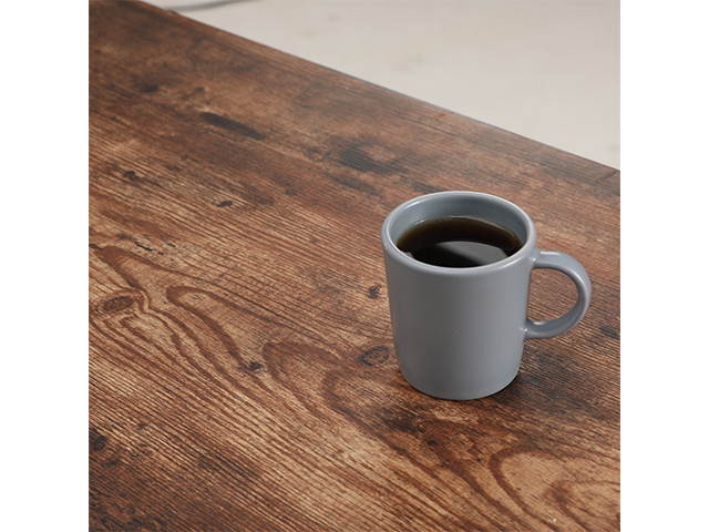 HILINSTON Computer Desk Gaming Table 55 inch Writing Study Desk for Home Office Workstation - Simple Retro Table with Sturdy Metal Frame for Living room,Brown,GT41