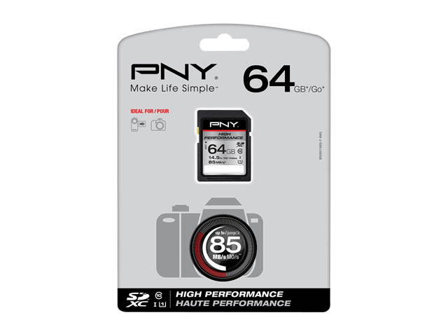 PNY 512GB Elite Performance SDXC UHS-I/U3 Class 10 Memory Card, Speed Up to 95MB/s (P-SDX512U3H-GE)