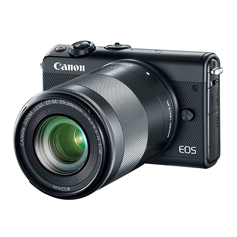 EOS M100 Mirrorless Camera w/ 15-45mm Lens & 55-200mm Lens - Wi-Fi, Bluetooth, and NFC enabled (Black)