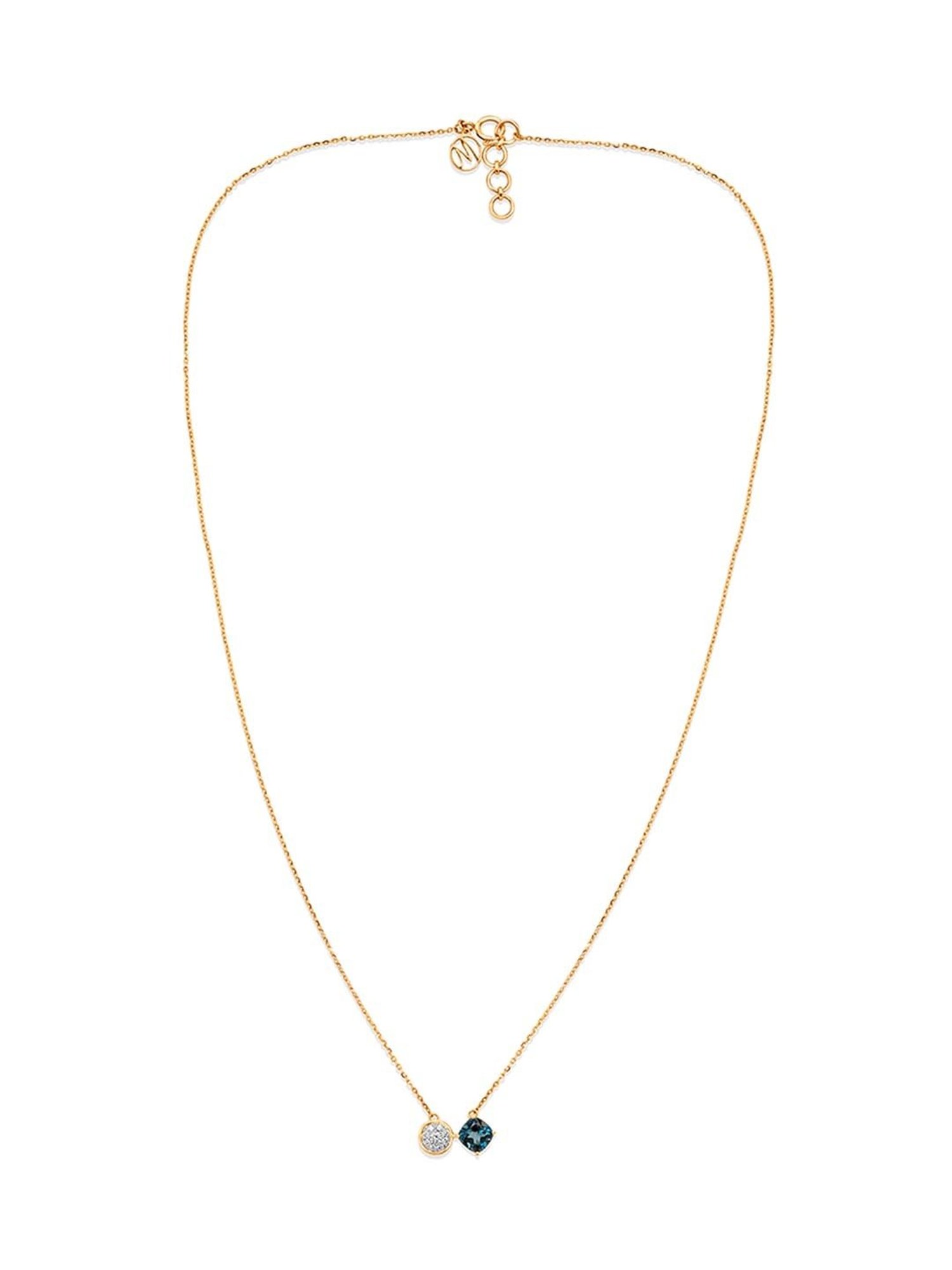 P.N.Gadgil Jewellers 18k Gold Infinity Florall Diamond Necklace For Women